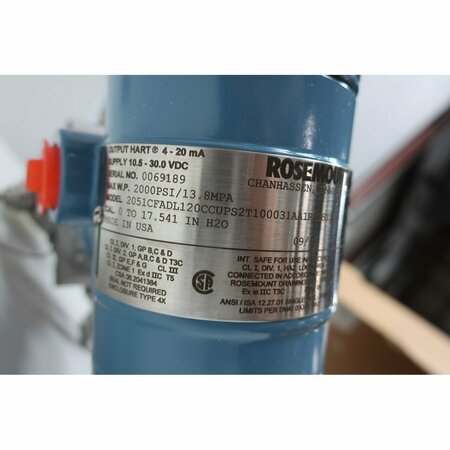 Rosemount 0-17.541IN-H2O 10.5-30V-DC DIFFERENTIAL PRESSURE FLOW METER 2051CFADL120CCUPS2T100031AA1RHQ8J1K6
